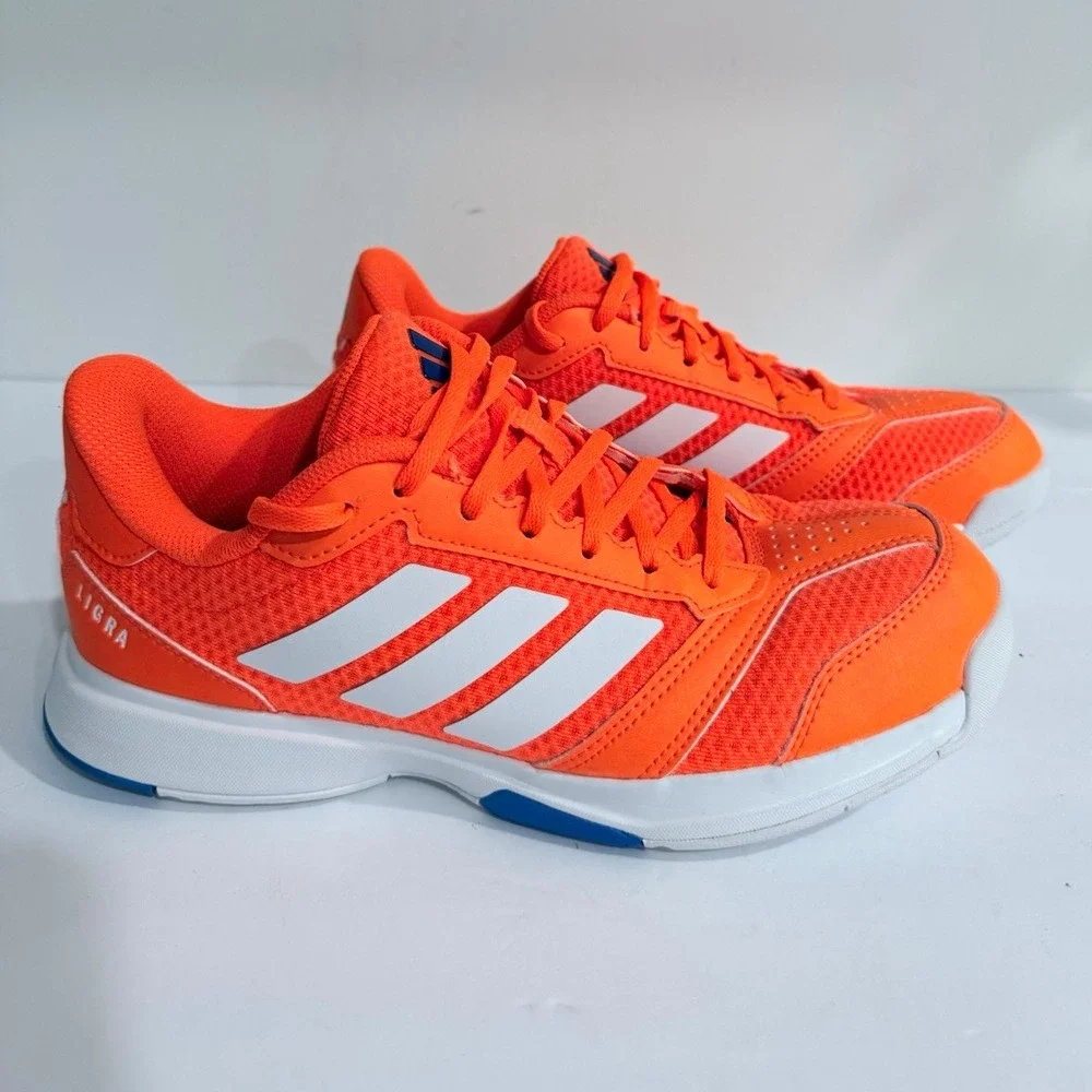 adidas Men's Low Top Lace Up Size 7 Athletic Sneakers Orange/White New - NO BOX